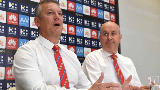 Gold Coast Suns CEO Mark Evans and chairman Tony Cochrane.