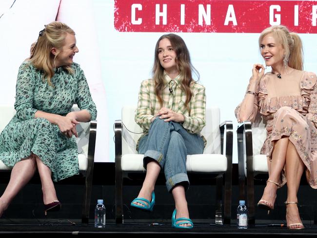 Top of The Lake stars Elisabeth Moss, Alice Englert and Kidman. Picture: Frederick M. Brown/Getty Images/AFP