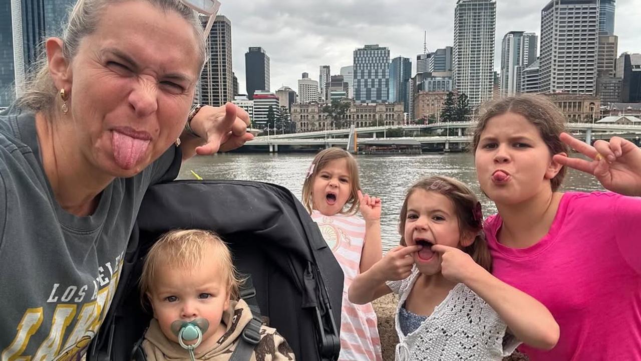 You have to be able to laugh as a parent! Olympic champion Libby Trickett with her children Alfred, Bronte, Edwina and Poppy.