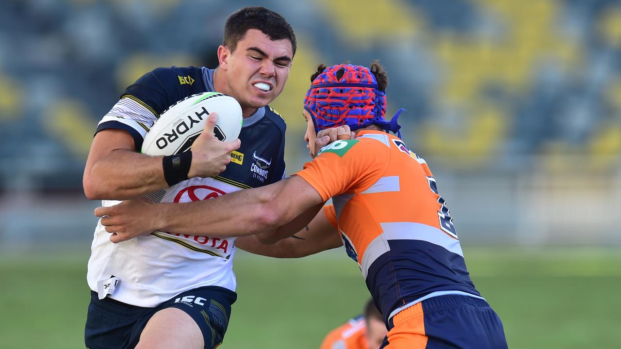No Knights player is safe from the axe as Lachlan Fitzgibbon found out. Picture: Evan Morgan