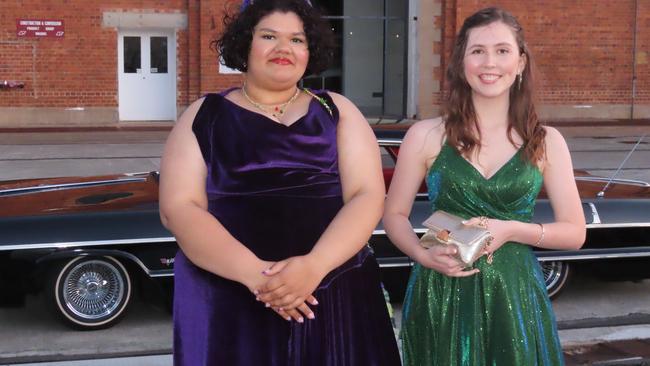 Tisharah Hutchinson and Jennifer O’Brien at Staines Memorial College formal 2023.