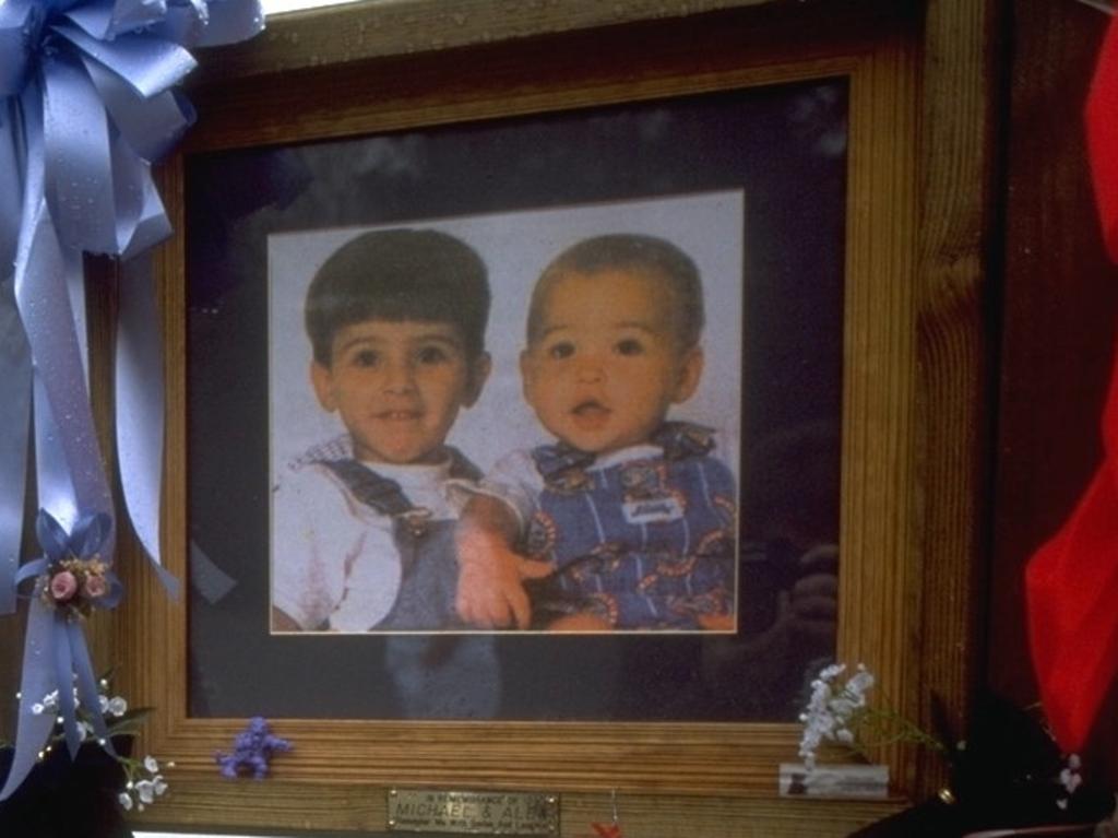 Alex and Michael Smith were killed by their mum in 1994 when she rolled her car into a lake with them in the back seat. Picture: William Campbell/Sygma