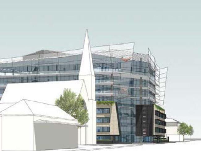 An artist’s impression of Peregrine Corporation’s proposed new head office in Kensington. Source: State Government