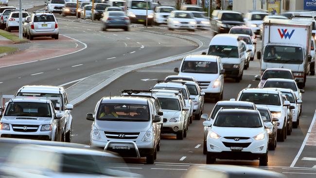 Heavy traffic at peak hour is likely to be back this week as people shun public transport for cars as they return to work. Picture: Troy Snook