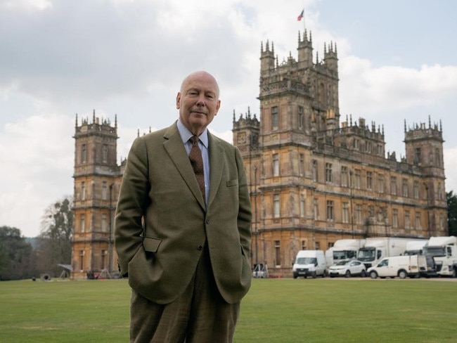 Downton Abbey series creator and screenwriter Julian Fellowes on the set of DOWNTON ABBEY: A New Era, a Focus Features release.  Credit: Ben Blackall / Â© 2022 Focus Features LLC