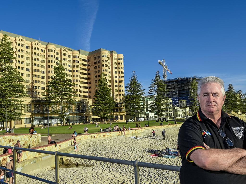 Dave Noonan the national CFMEU secretary pictured in Adelaide at the Grand Hotel, Glenelg. CFMEU construction boss Dave Noonan says John Setka "won't be going anywhere" as the union stands by their man and ramps up political pressure on Albanese, attacking his position on FTAs. CFMEU construction division national conference declares "100 per cent" support for Setka, accusing Jacqui Lambie of "holding every worker in Australia to ransom" over her threat to vote for Ensuring Integrity bill unless the Victorian CFMEU leader quits.Thursday 24th October 2019 Pic. Roy VanDerVegt