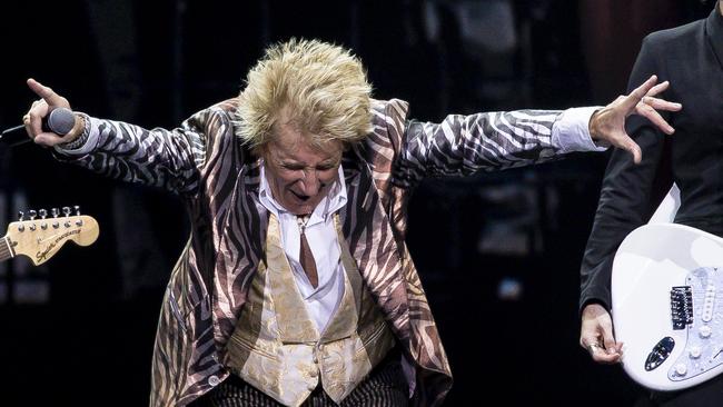 Rod Stewart performs at Rod Laver Arena on March 14, 2023, in Melbourne. Picture: Sam Tabone/WireImage