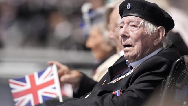 A Normandy veteran watches performers during the 80th anniversary of D-Day, hosted by the Ministry of Defence on Southsea Common in Portsmouth. Picture: Getty Images