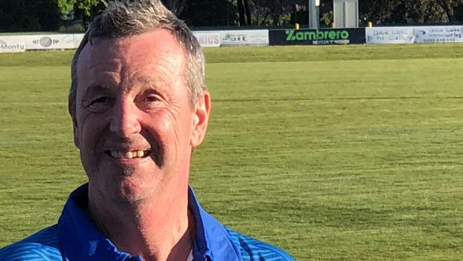 Neale Daniher greeted people at Vansittart Park in Mount Gambier during the Daniher Drive. Picture: Supplied