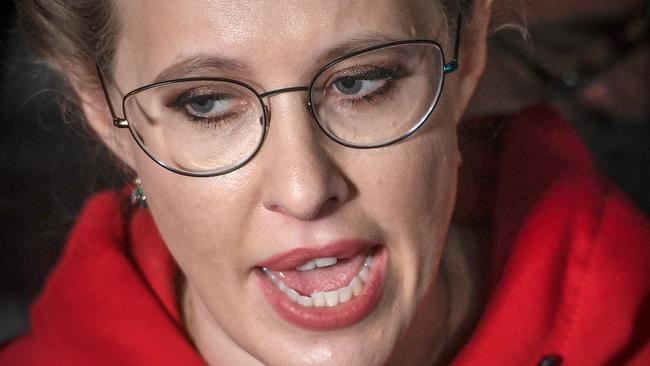 Russian TV journalist and presidential candidate Ksenia Sobchak is also running in the election race Picture: Alexander Nenemov/AFP