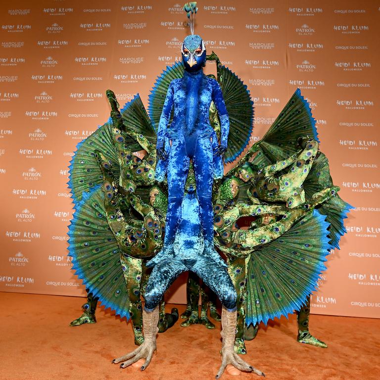 Heidi Klum attends her 22nd Annual Halloween Party as a peacock in New York City. Picture: Noam Galai/Getty Images for Heidi Klum