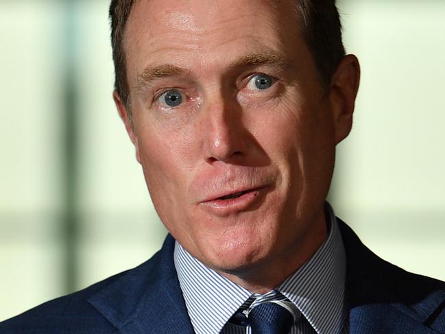 CANBERRA, AUSTRALIA - DECEMBER 10: Attorney-General Christian Porter gestures during a press conference in the Mural Hall at Parliament House on December 10, 2020 in Canberra, Australia. The Morrison government will seek to abolish the Ã¢â¬Åbetter off overall testÃ¢â¬Â for prospective enterprise agreements under its omnibus industrial relations package. (Photo by Sam Mooy/Getty Images)