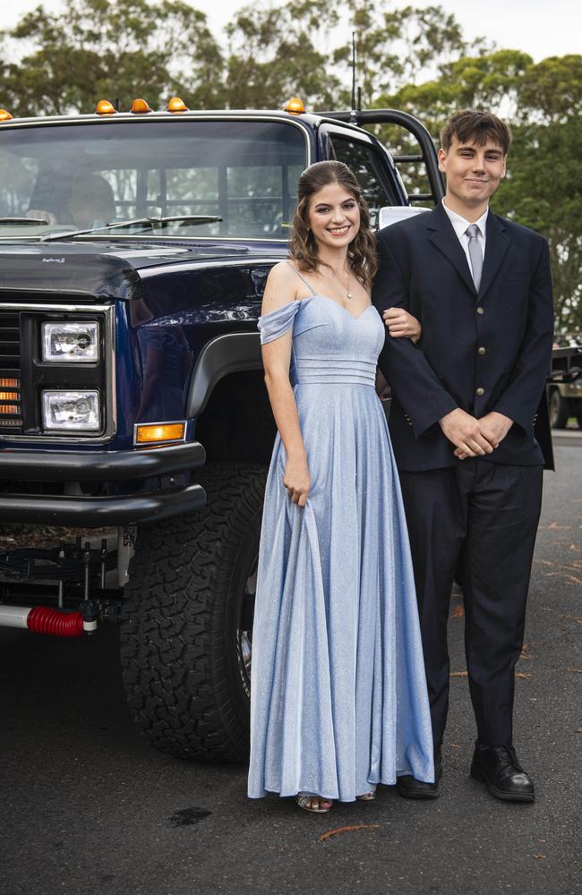 Graduates Lily Pieper and Dylan Thomas at Toowoomba Christian College formal at Picnic Point, Friday, November 29, 2024. Picture: Kevin Farmer