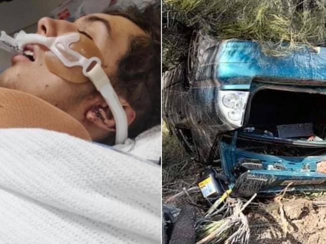 Braydyn Booth’s family have been sitting by the teenager’s hospital bed praying he would survive the injuries he suffered when the car he was driving rolled southwest of Toowoomba. 