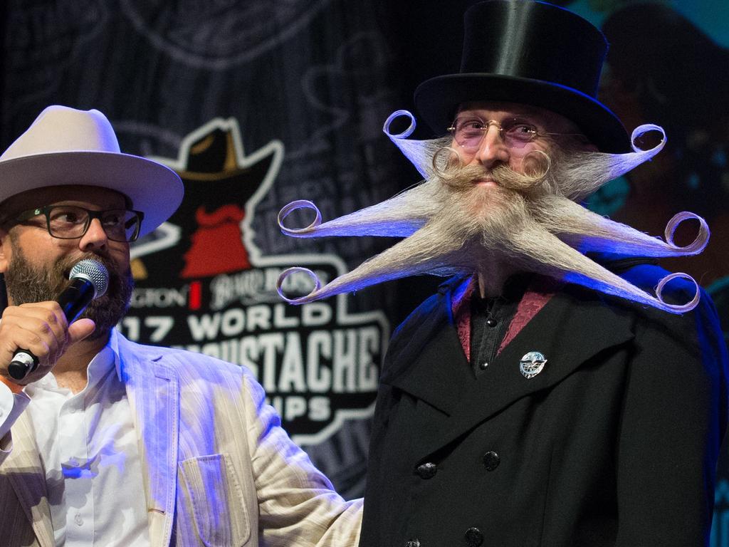 Full Beard Freestyle 3rd place winner, Aarne Bielefeldt, at the 2017 at the 2017 Remington Beard Boss World Beard and Moustache Championships held at the Long Center for the Performing Arts on September 3, 2017 in Austin, Texas. PIcture: AFP