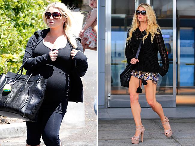 Just one year after giving birth to son Ace Knute Johnson, Jessica Simpson has everyone talking about her incredibly trim and toned legs. The blonde actress was spotted arriving at the JFK airport in New York City this month. Picture: Splash