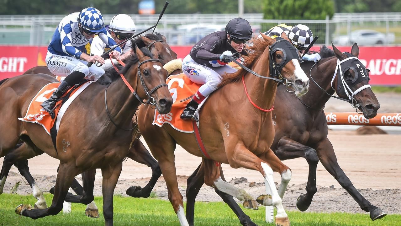 Gin Martini (centre) looks a good each-way chance in the Epona Stakes. Picture: Getty Images