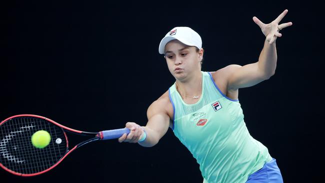 Australian Open Day 7: Ash Barty in action at Rod Laver Arena. Picture: Michael Klein