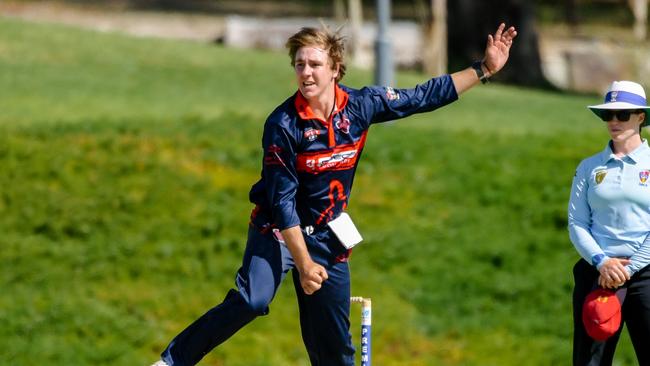 East Torrens’ Ryan King continues to impress for the Reds. Picture: AAP/Morgan Sette