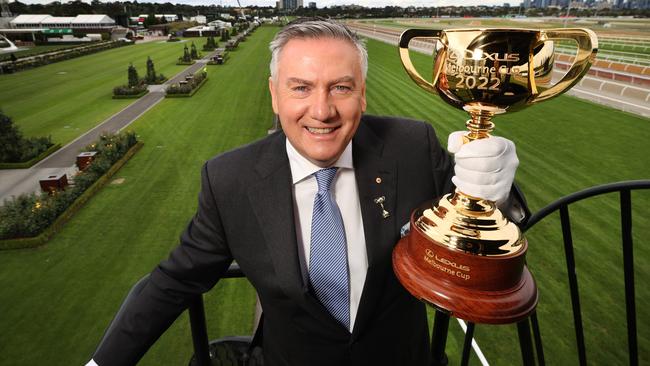 Eddie McGuire is hosting the Melbourne Cup Carnival coverage for Network 10. Picture: David Caird