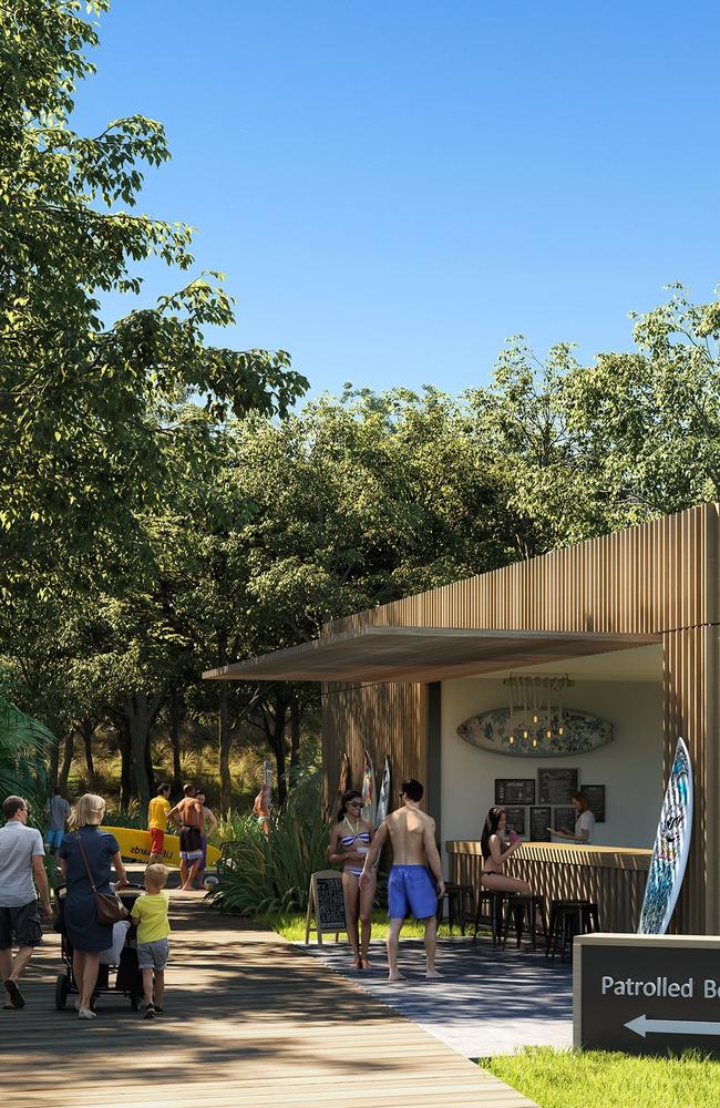 Artist's impressions of Sekisui House's hotel and residential development at Yaroomba.