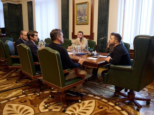 Mr Zelenskyy said Ukraine was defending the West from Russian aggression. Picture: Office of the Ukrainian President