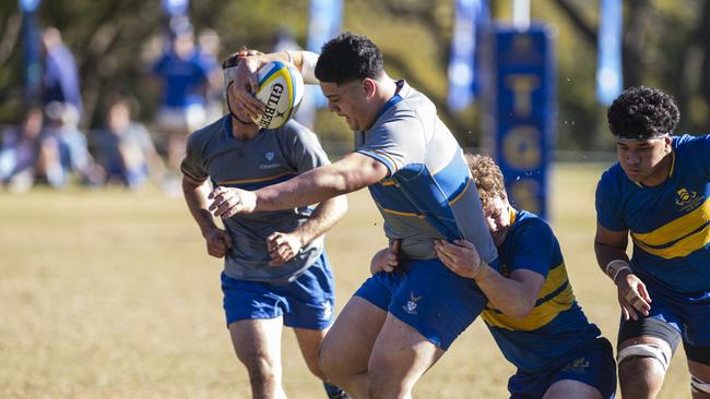 Sio Kite of Churchie 1st XV against Toowoomba Grammar School 1st XV in Round 4. Picture: Kevin Farmer