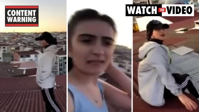 Horror moment TikTok star falls from roof