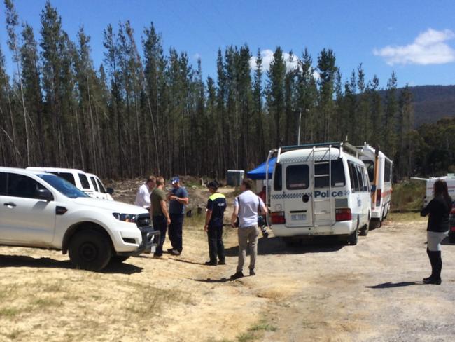 Police investigating the disappareance of Ulverstone man Noel Joseph Ingham today moved their search to an isolated area outside Railton. Picture: HELEN KEMPTON