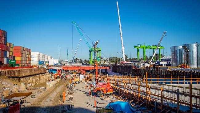 The Footscray entrance to the West Gate Tunnel. Picture: Jake Nowakowski