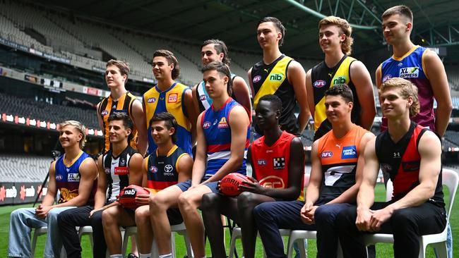 The Victorian first-round picks show off their new colours.