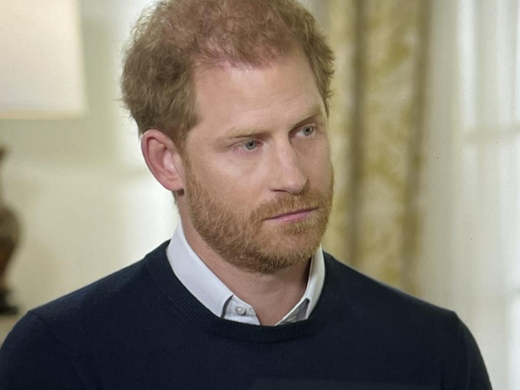 Prince Harry during his ITV interview.