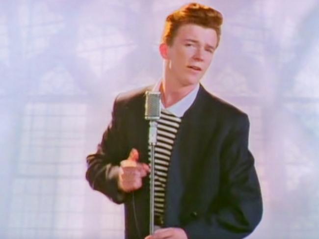 In demand! Rick Astley in the ’80s.