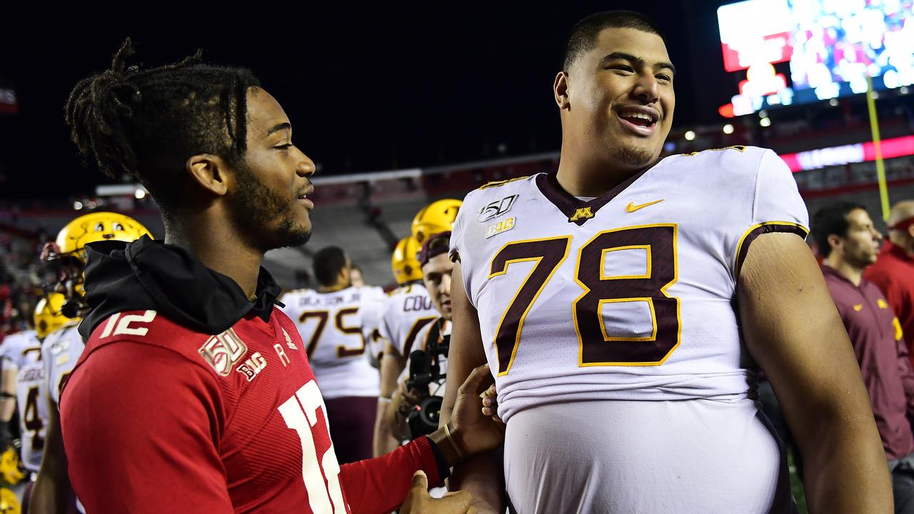 NFL 2022: Draft, Daniel Faalele, Australian, background, Baltimore Ravens,  IMG Academy, right tackle, Minnesota Golden Gophers