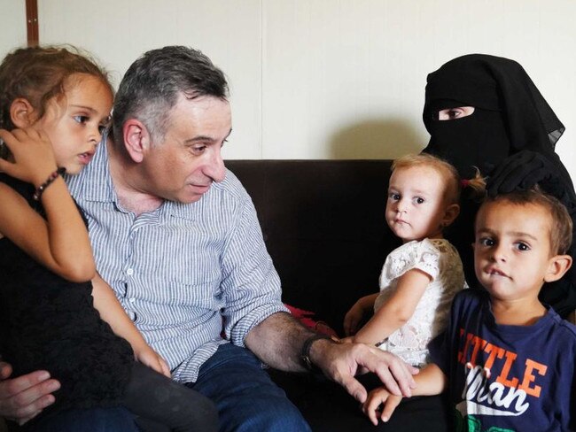 Kamalle Dabboussy reunites with his daughter Mariam Dabboussy and her three children. Source: ABC