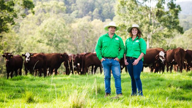 Founders of direct-to-consumer beef producer Our Cow, Dave McGiveron and Bianca Tarrant.