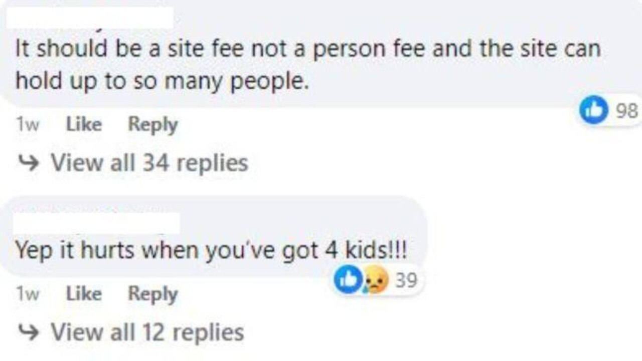 Another camping mum, Bree, is shocked she has to pay up to $60 per night just for her children. Picture: Facebook / Caravanning with Kids Australia