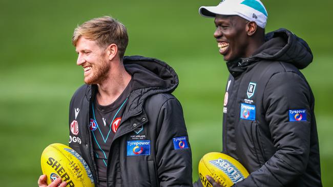 Tom Jonas was a victim of Port Adelaide’s eight-game winning run.