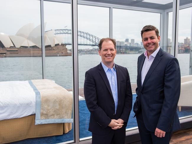 Dr Michael Breus (left) with Princess Cruises’ Stuart Allison in Sydney. Picture: Princess Cruises