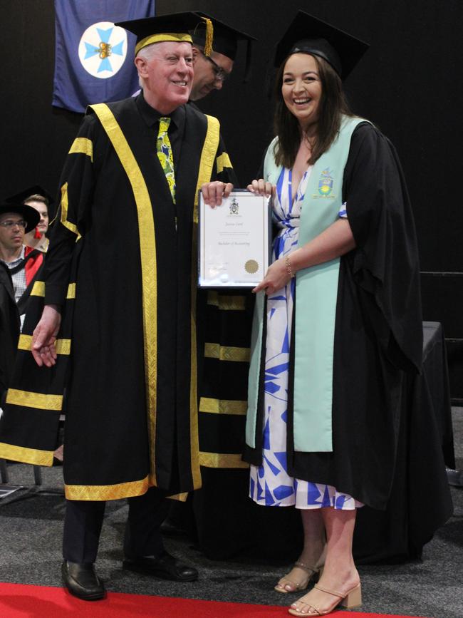 Jessica Curd graduated with a Bachelor of Accounting at the CQUniversity graduation ceremony in Bundaberg on December 14, 2023.