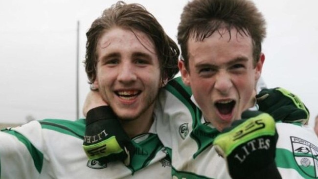 Zach Tuohy (left) played Gaelic football for Portlaoise as a junior. Picture: Instagram