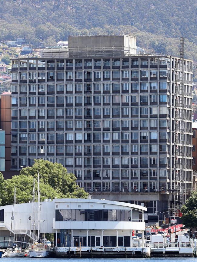 The removal of towering office block has attracted heated debate, with some arguing it should stay as a fine example of 1960s brutalist architecture. Picture: SAM ROSEWARNE