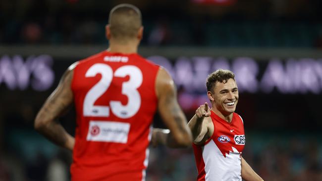 Will Hayward has developed a strong bond with fellow forward Lance Franklin. Picture: Phil Hillyard