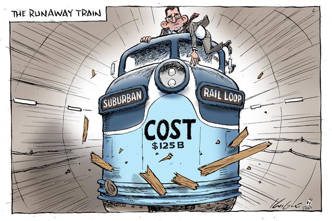 Suburban Rail Loop cost blowout.