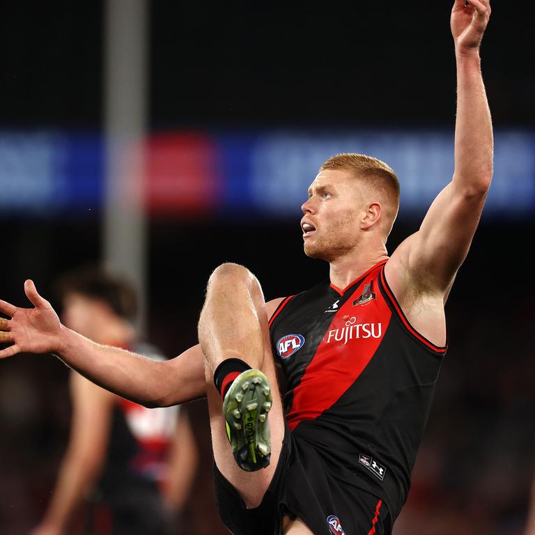 Brad Scott says Peter Wright is a chance to make a surprise return before Essendon’s bye. Picture: Michael Klein