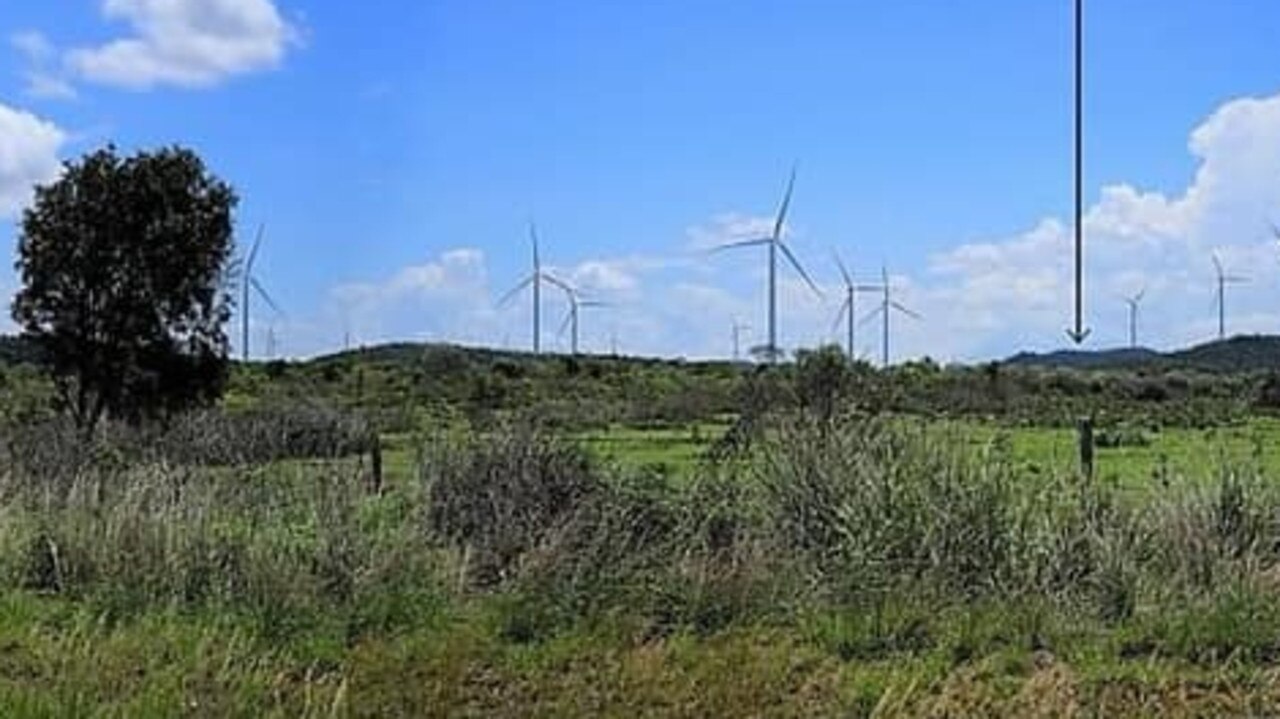 An artist impression of the Moah wind farm at Kalapa.