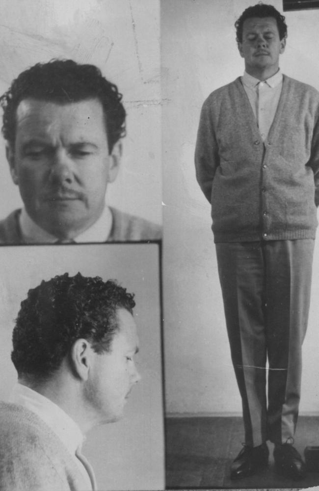 Police mugshots of Victorian hitman James Bazley, who executed Griffith anti-drug campaigner Donald Mackay in 1977.