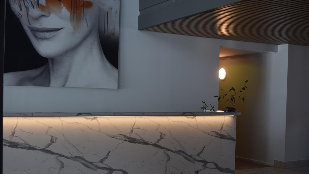 The concierge desk in the newly-renovated Coral Sea Marina Resort Hotel.