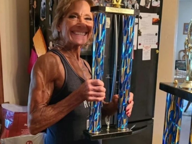 The nan started working out less than 10 years ago. Picture: granny guns/Instagram