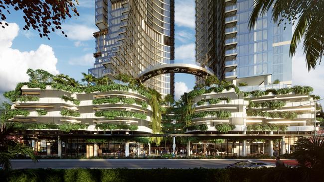 Artist impression of the Orion Towers proposed for Surfers Paradise